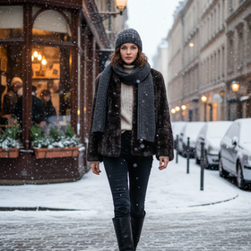 Dark Ranch Mink Sections Jacket, Size S