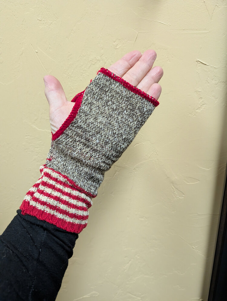Sock Monkey Fingerless Gloves