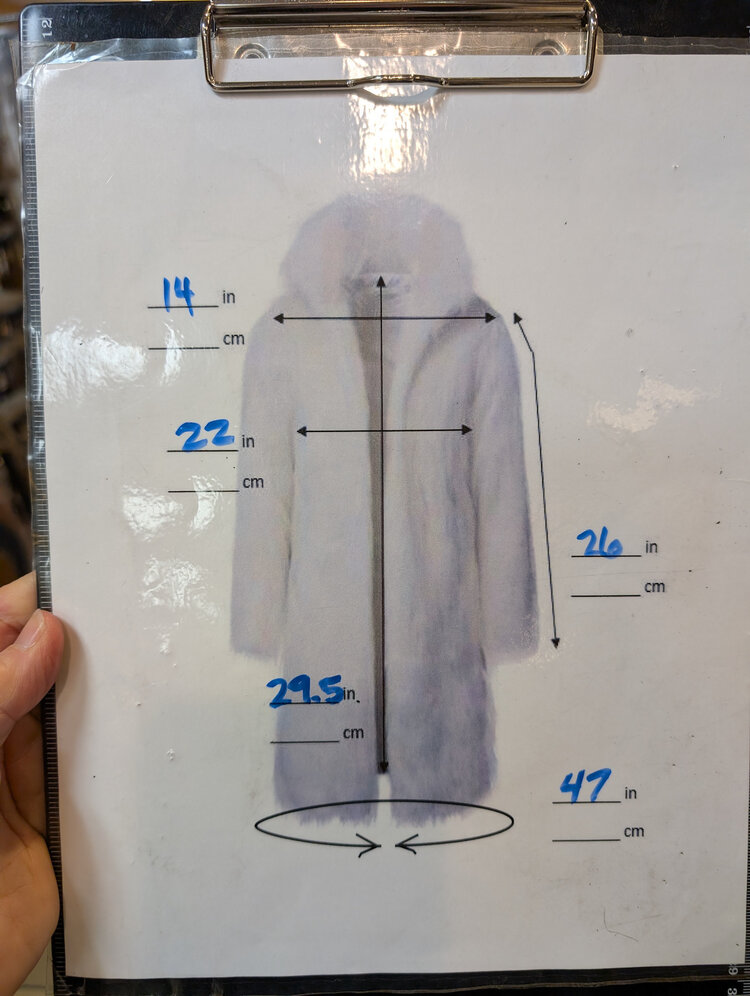 Sabau Furs Blue Fox Stroller with Statement Shawl Collar, Size M/L