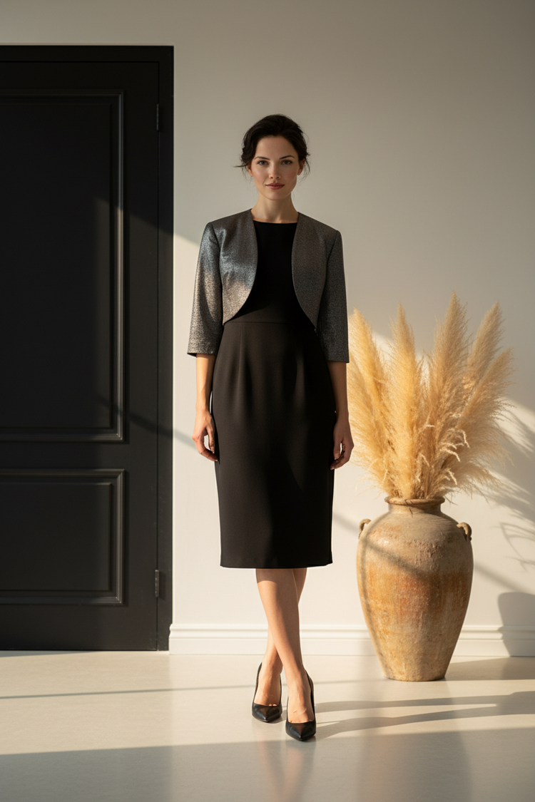 Adrianna Papell Java Brown Bolero Jacket, Size 14