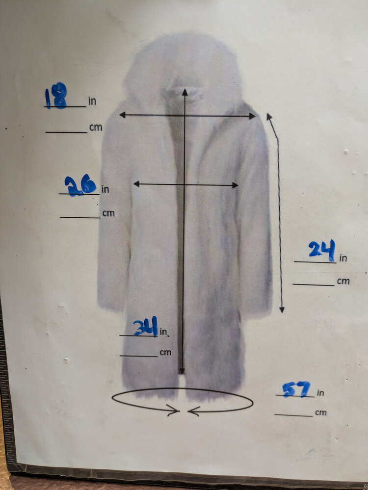 Silver Grey Section Mink Stroller Coat with Notched Lapel Size M