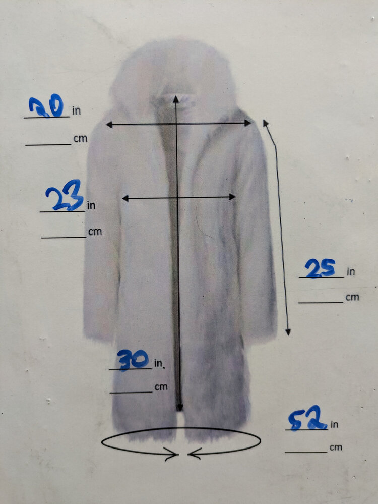 Saga Fox SAGA Blue Fox Jacket with Shawl Collar Size L