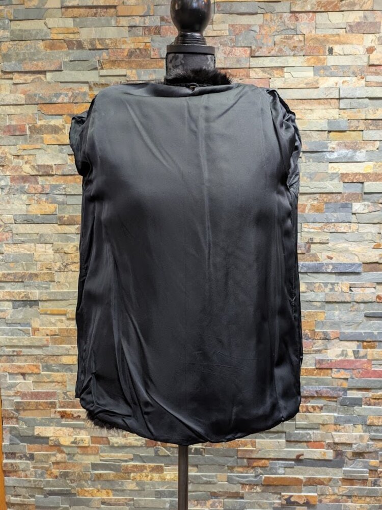 Corded Black Mink Tail Jacket, Size S