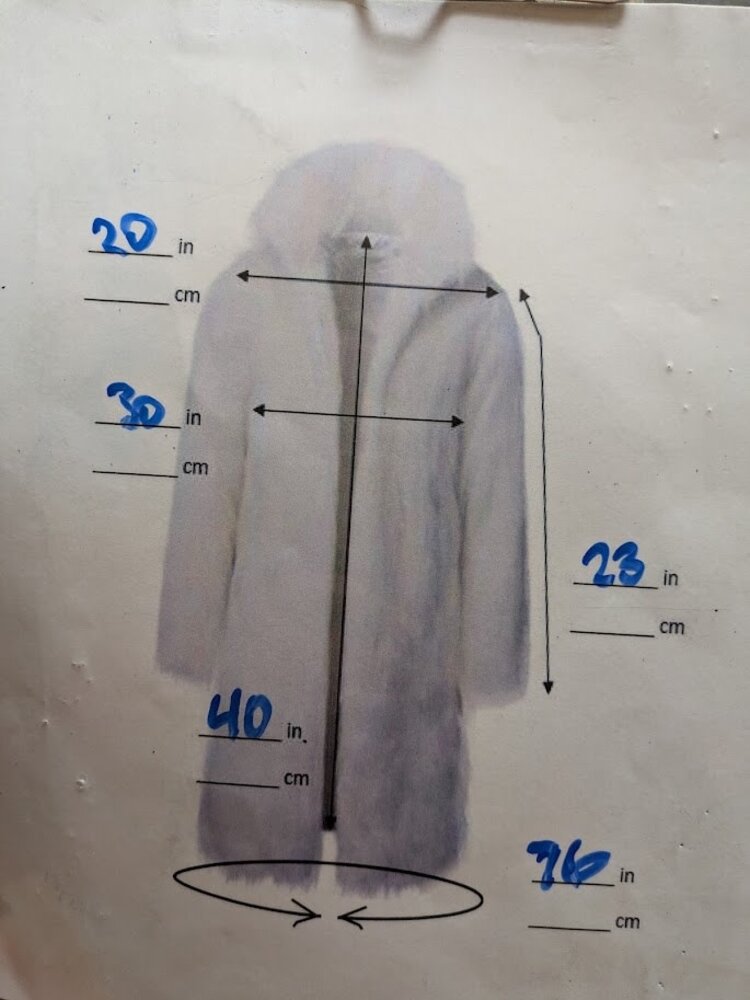 Furs By Truesdell Autumn Haze Pastel Mink Fur Stroller Coat with Notched Lapel, Size XL