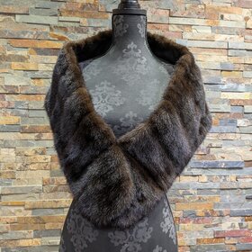 Ranch Brown Mink Fur Classic Stole