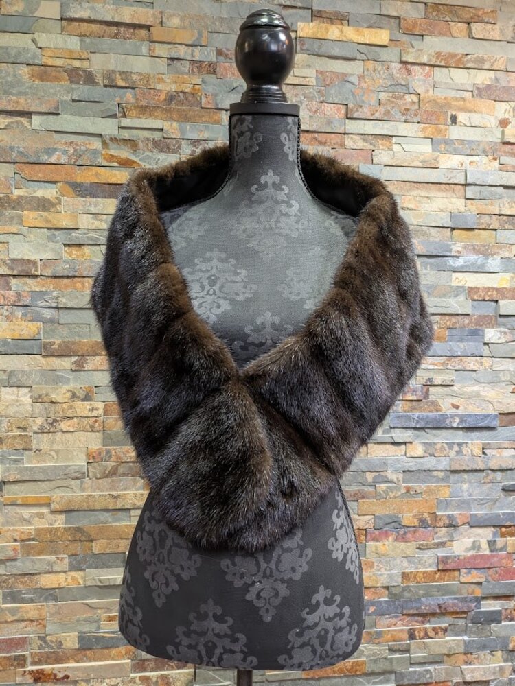 Ranch Brown Mink Fur Classic Stole