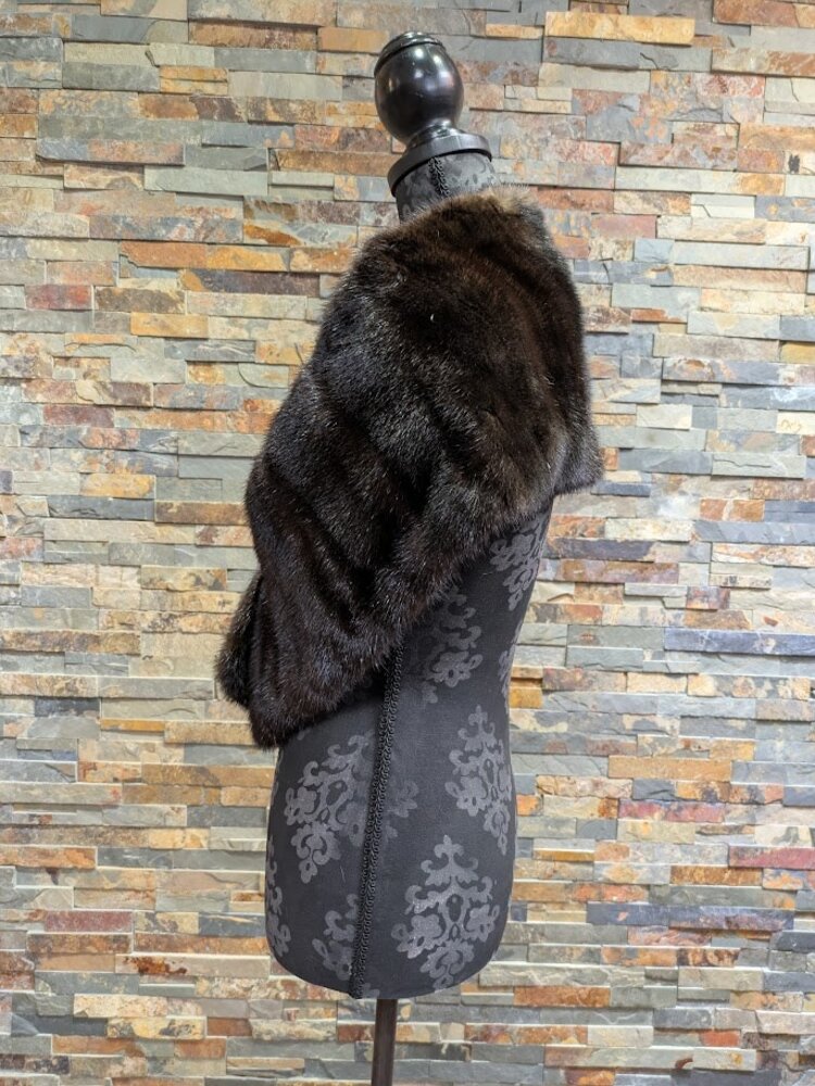 Ranch Brown Mink Fur Classic Stole