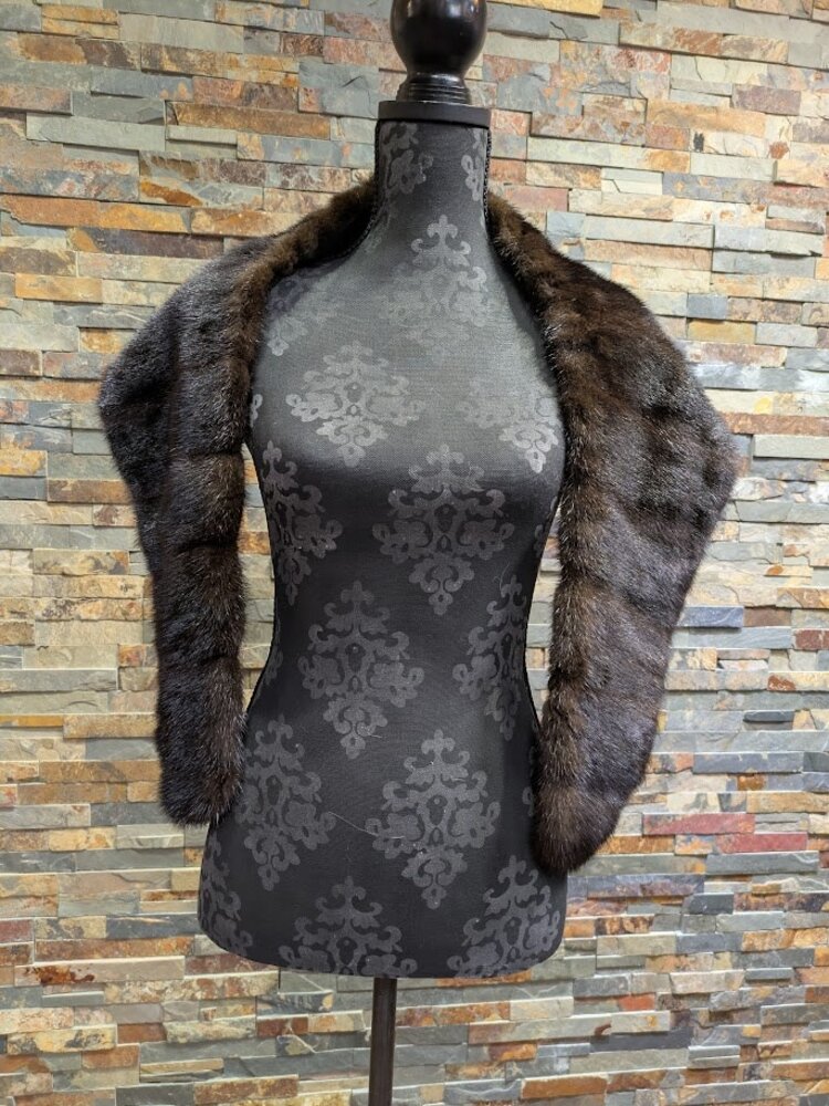 Ranch Brown Mink Fur Classic Stole