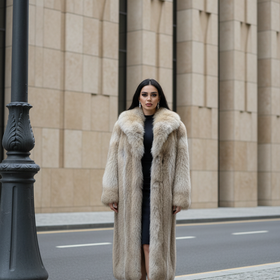 Canadian Coyote Coat, Size Large