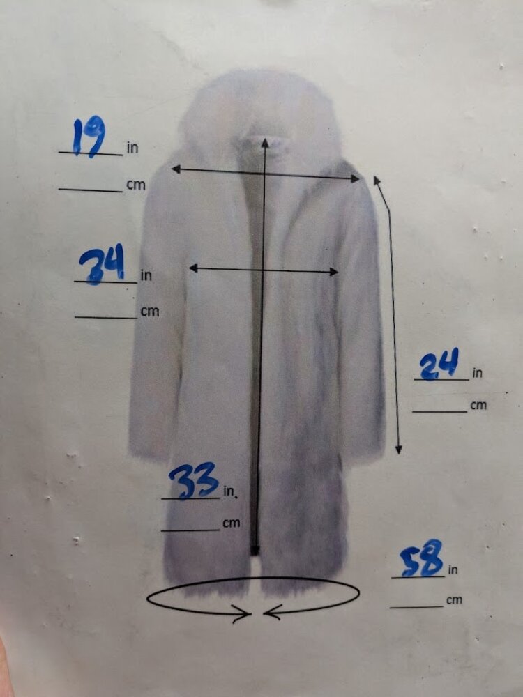 Autumn Haze Pastel Mink Fur Coat with Notched Collar, size Large