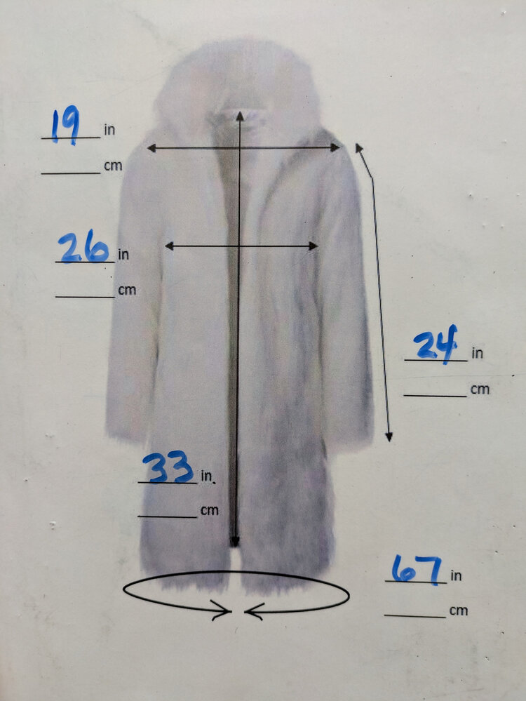 Muscalvus Furs Medium Brown Ranch Mink Stroller w/ Shawl Collar , Size L