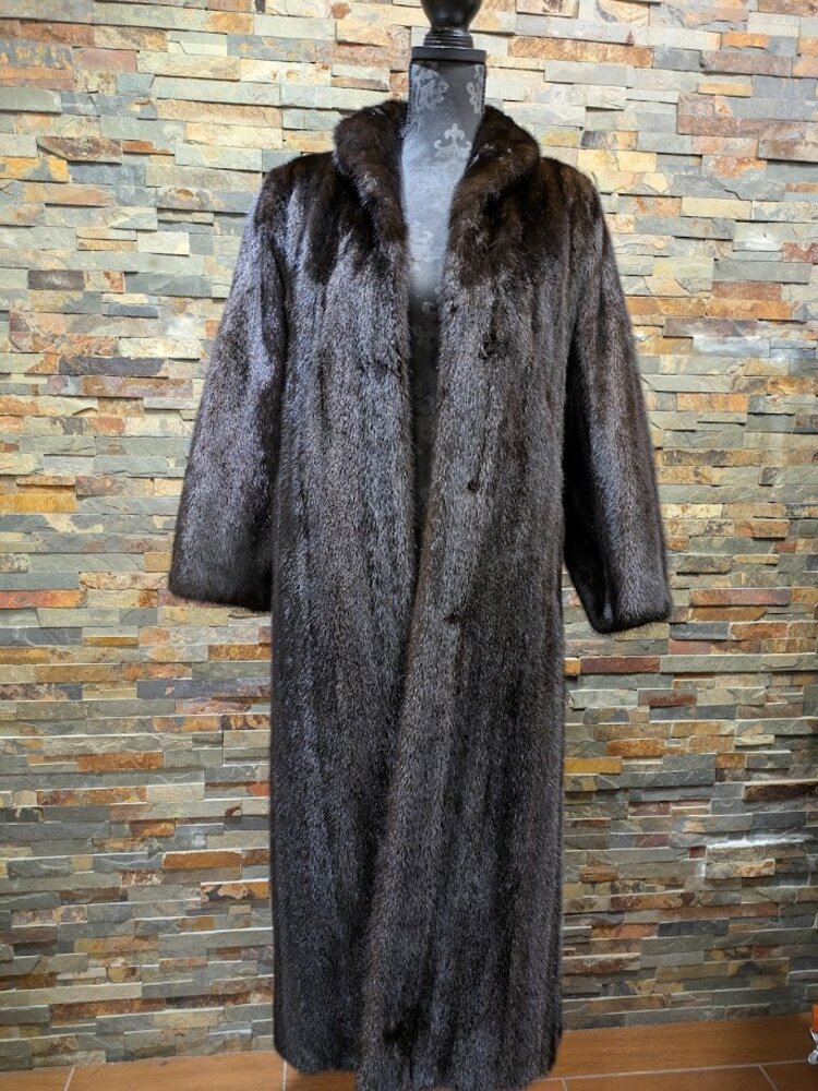 Very Dark Brown Gucci Mink Full Length Sz M
