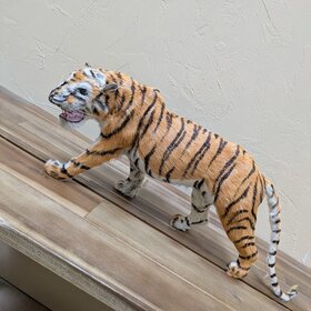 Real Fur Calfskin Tiger Figure