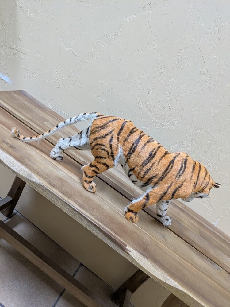 Real Fur Calfskin Tiger Figure