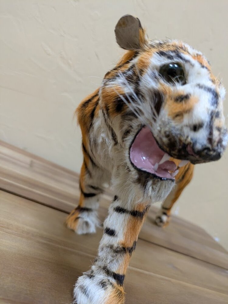 Real Fur Calfskin Tiger Figure