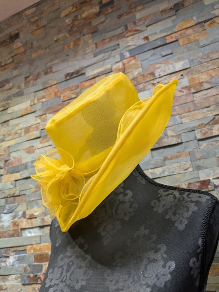 Salmon Pink Ribbon and Bow Derby Hat