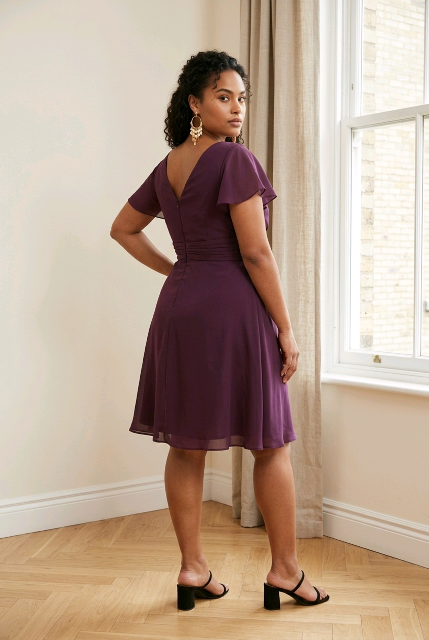 fitted lace wedding dress Final Sale Plus Size Sleeveless Baby Doll Dress in Purple Lavender