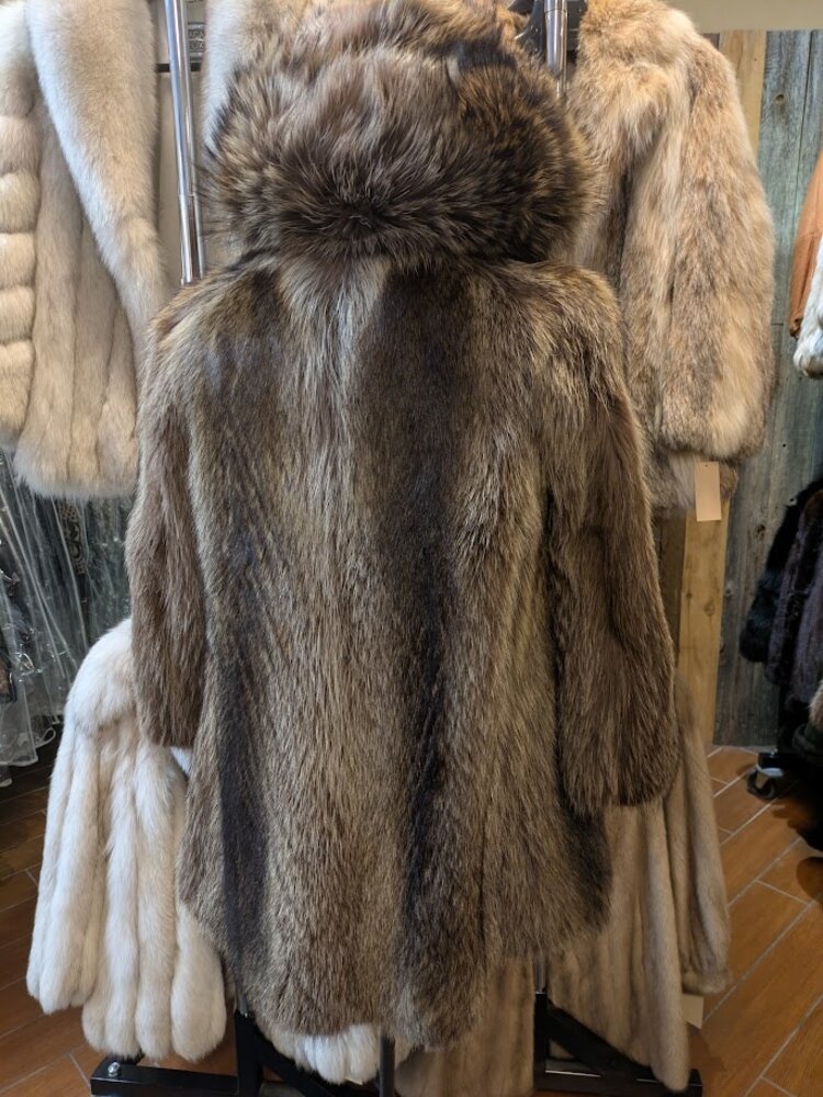 Raccoon Jacket with Hood, Size M