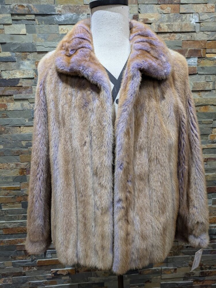 Lilac Shadow Autumn Haze Mink Jacket, Size M/L