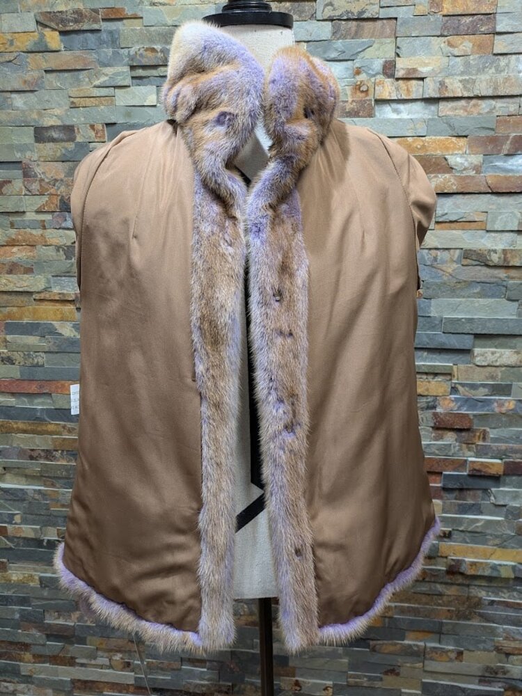 Lilac Shadow Autumn Haze Mink Jacket, Size M/L