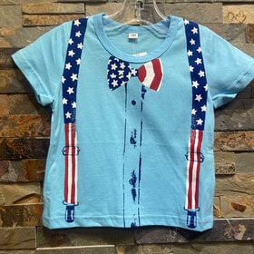 Blue USA Print T-Shirt