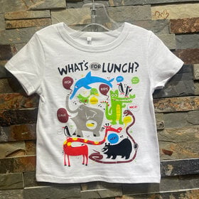White Whats For Lunch Graphic T-Shirt