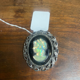 Black Cameo Brooch