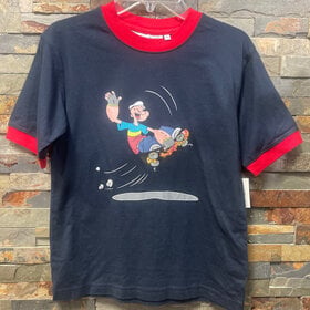 Navy Popeye Skateboarding T-Shirt