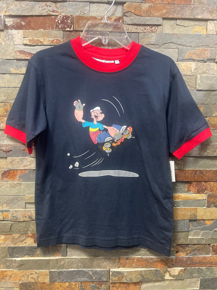 Navy Popeye Skateboarding T-Shirt