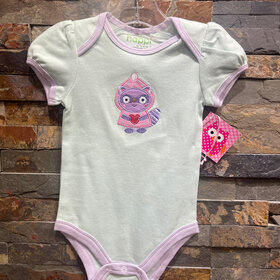 Aqua Onesie with Raccoon
