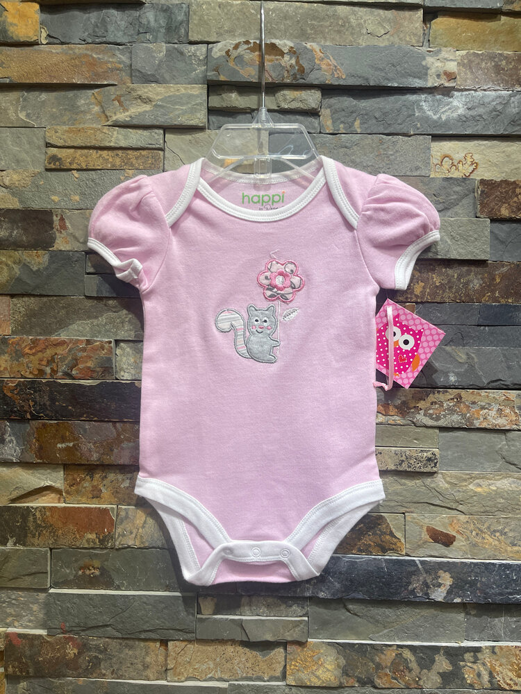 Pink Onsie with Squirrel