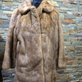 Pastel Mink Full Pelt Stroller with Notched Collar, size Small