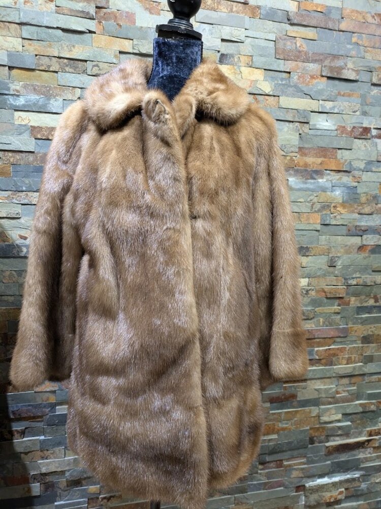Pastel Mink Full Pelt Stroller with Notched Collar, size Small