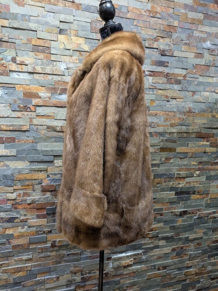 Pastel Mink Full Pelt Stroller with Notched Collar, size Small