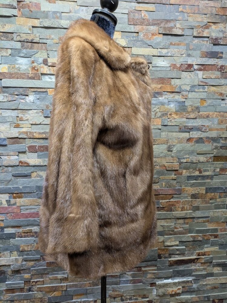Pastel Mink Full Pelt Stroller with Notched Collar, size Small
