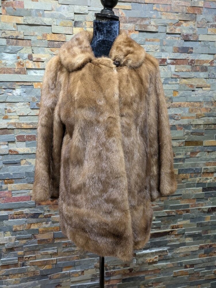 Pastel Mink Full Pelt Stroller with Notched Collar, size Small