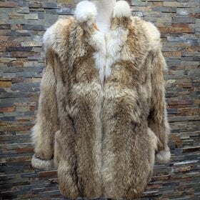 Western Coyote Jacket w Suede Sides, size XL