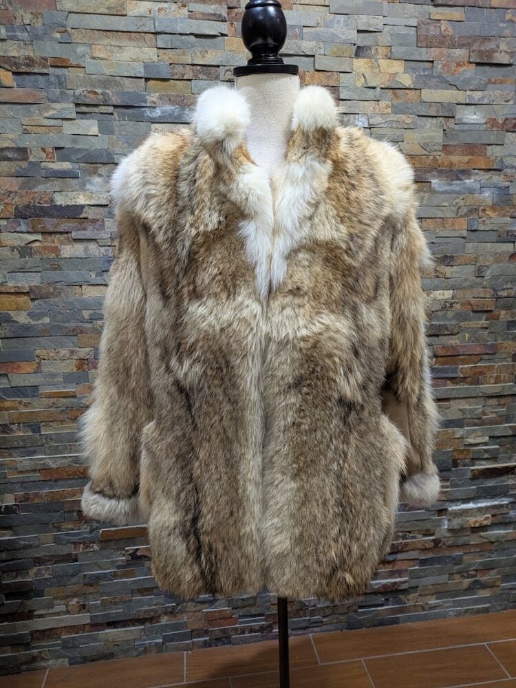 Western Coyote Jacket w Suede Sides, size XL