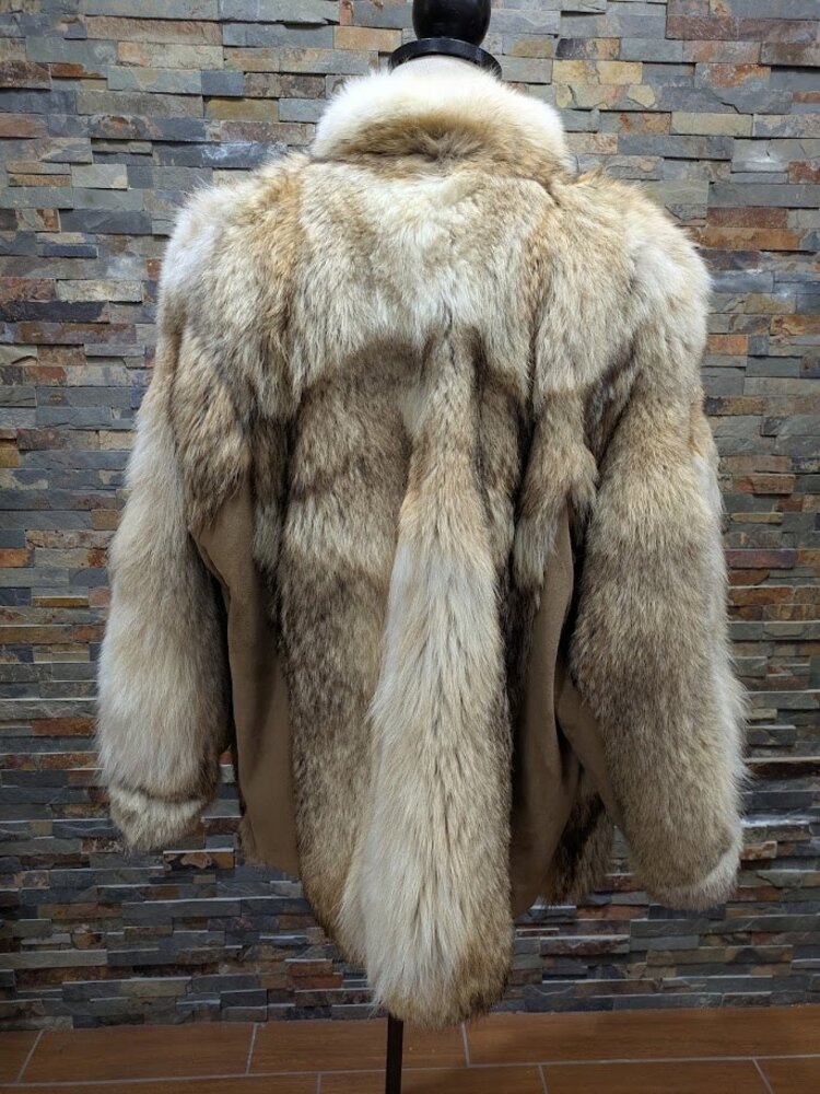 Western Coyote Jacket w Suede Sides, size XL