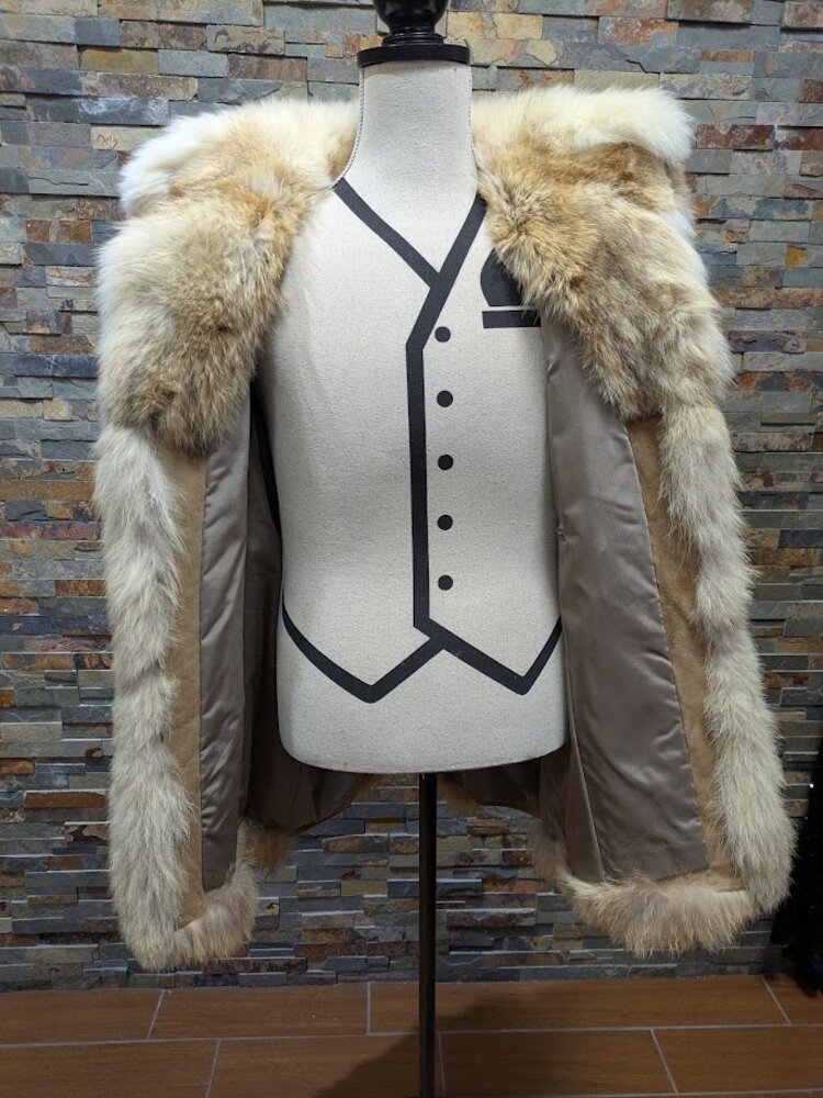 Western Coyote Jacket w Suede Sides, size XL