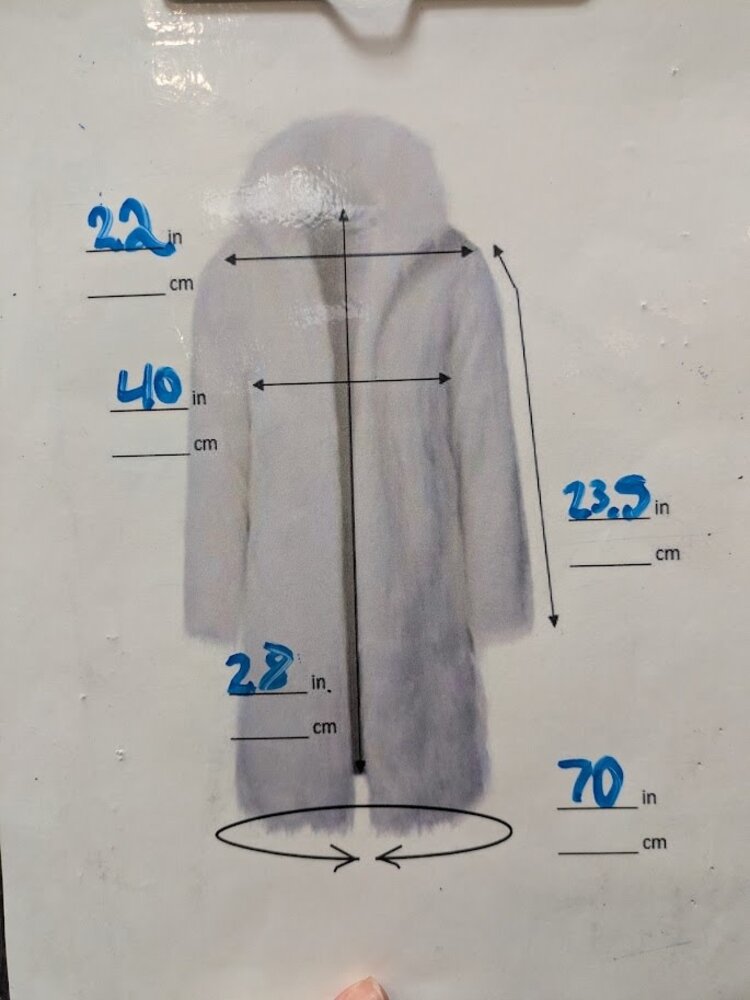 Grey and Ivory Frosted Shadow Fox Fur Poncho, size XL