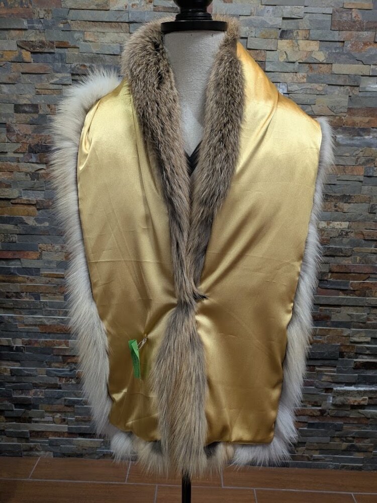 Full Skin SAGA Golden Island Fox Fur Stole