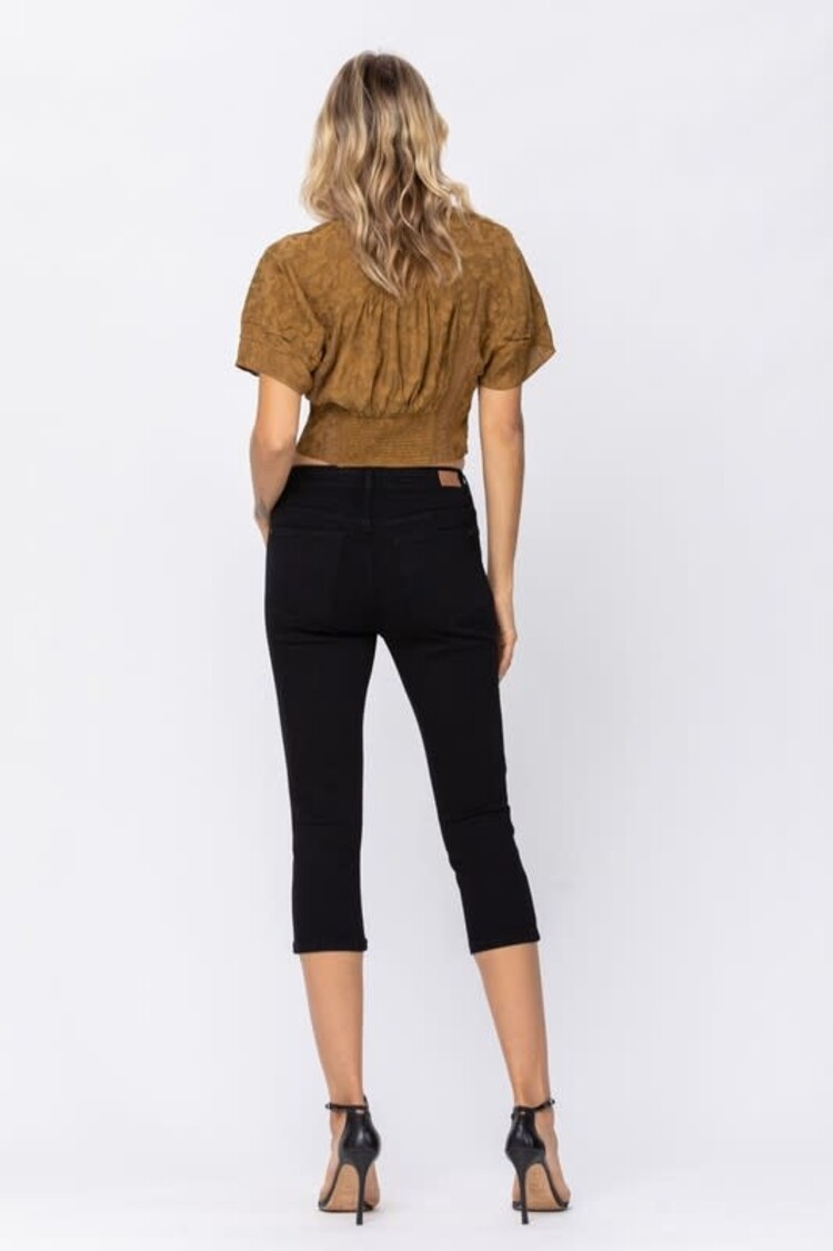 Judy Blue Black Denim Capris