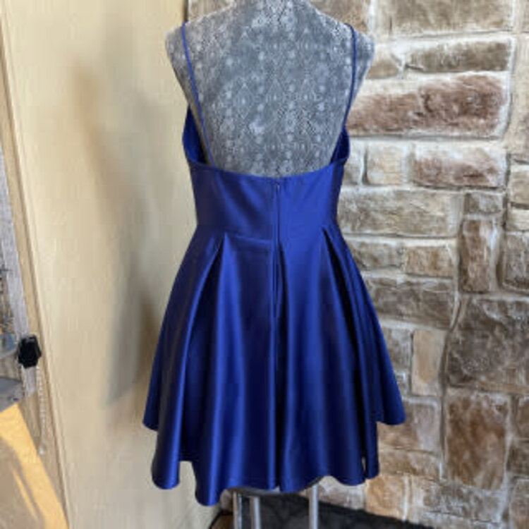 Aqua Royal Blue Dress with Pockets