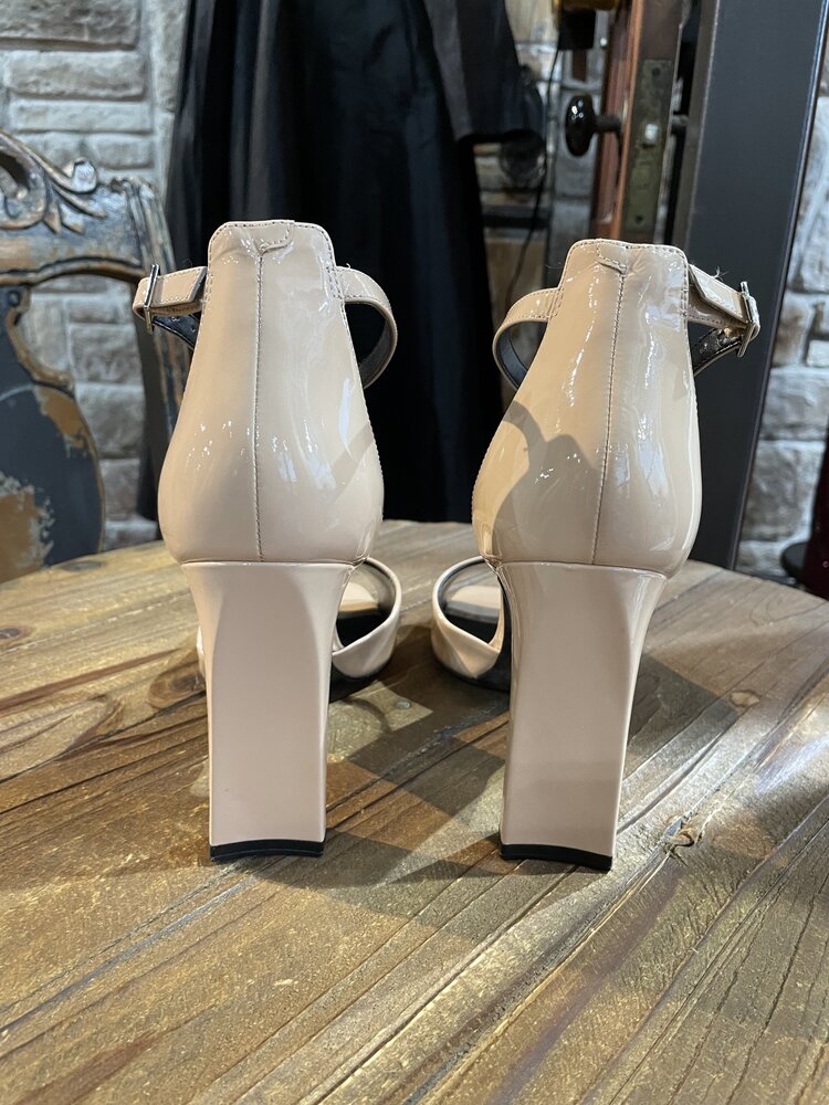 Mark Fisher Nude Glossy Dress Sandals