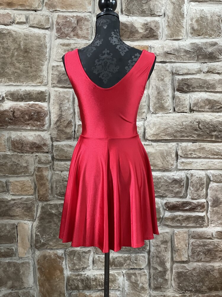 La Scala Red Scuba Skater Dress