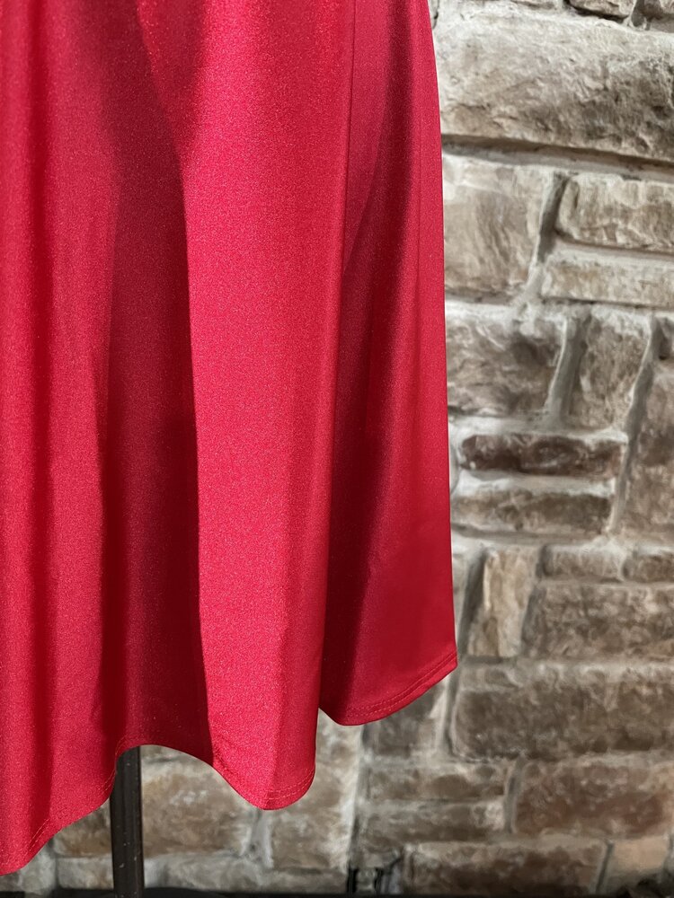 La Scala Red Scuba Skater Dress