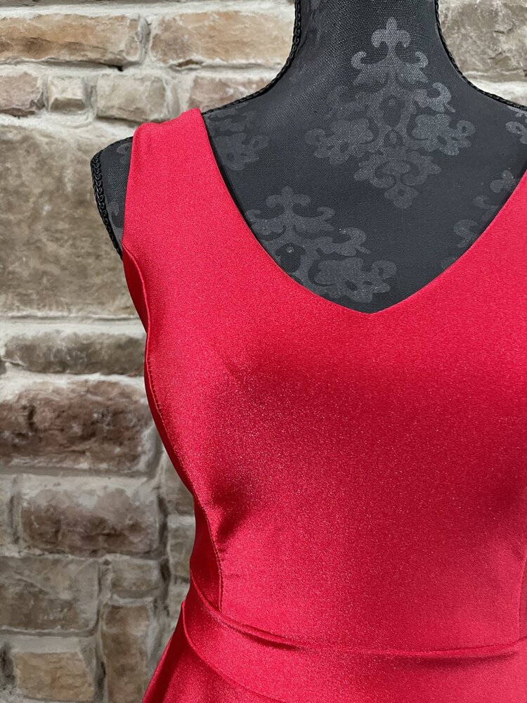 La Scala Red Scuba Skater Dress