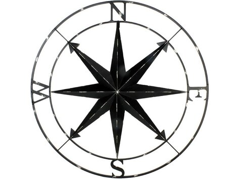 Rose des vents noire   91 X 3 cm