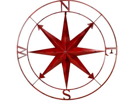 Rose des vents rouge     91 X 3 cm
